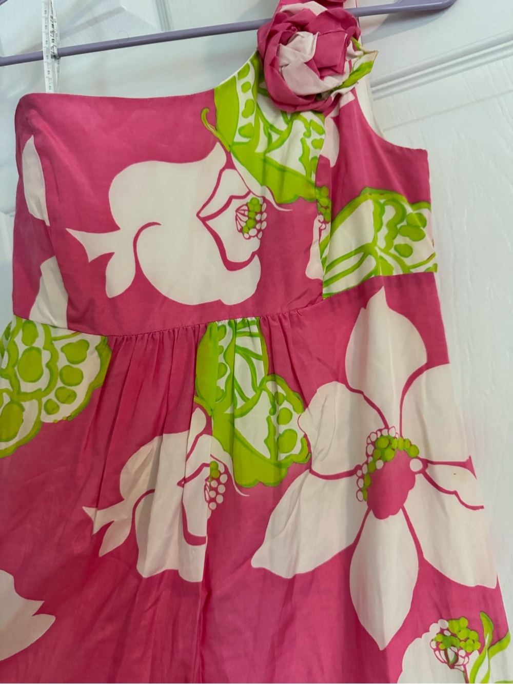 Lilly Pulitzer Vintage Silk Floral Print Maxi Dress Sz 2 - Picture 5 of 12